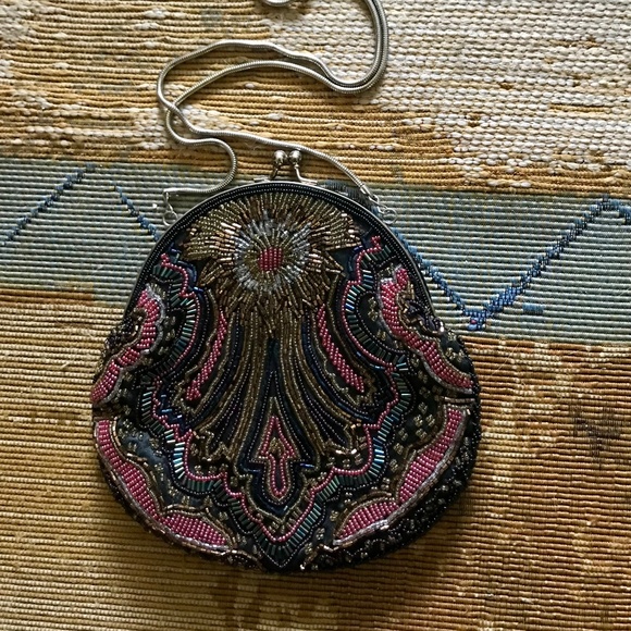 Vintage 1980's Beaded Evening Bag - Picture 1 of 3